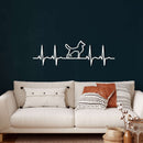 Ekg Dog Metal Wall Art