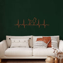 Ekg Dog Metal Wall Art