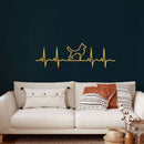 Ekg Dog Metal Wall Art