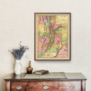 Vintage Map of Utah 1909