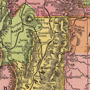 Vintage Map of Utah 1909