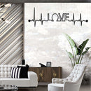 Ekg Love Metal Wall Art