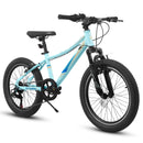 S20101 20" Kids' Bike, Boys Girls Mountain Bike Ages 8-12, 7 Speed Teenager Children Kids' Bicycles, Front Suspension Disc Brake Rear V-Brake, High Steel Frame by HouseOfZazla
