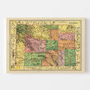Vintage Map of Wyoming 1909