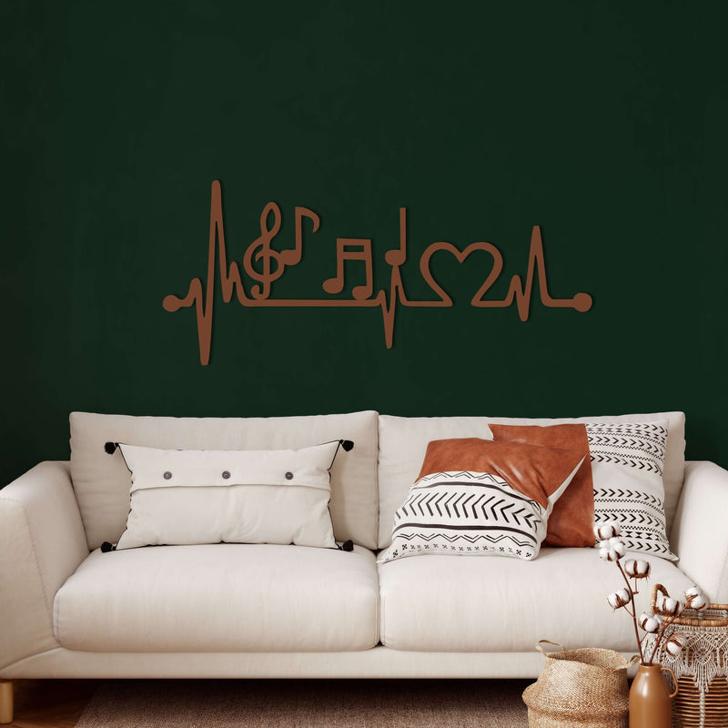 Ekg Music Metal Wall Art