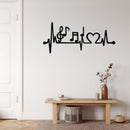 Ekg Music Metal Wall Art