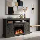 Electric Fireplace Insert Heater With Multicolor Flames, Remote Control - Black by HouseOfZazla