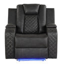 Benz - LED & Power Recliner Chair With Adjustable Headrest