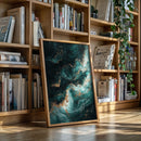 Celestial Drift in Emerald and Gold