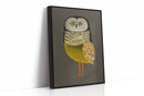 Stylized Owl with Golden Feathers