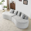 Modern Curved Sofa With Pillows by Unique Piece Furniture
