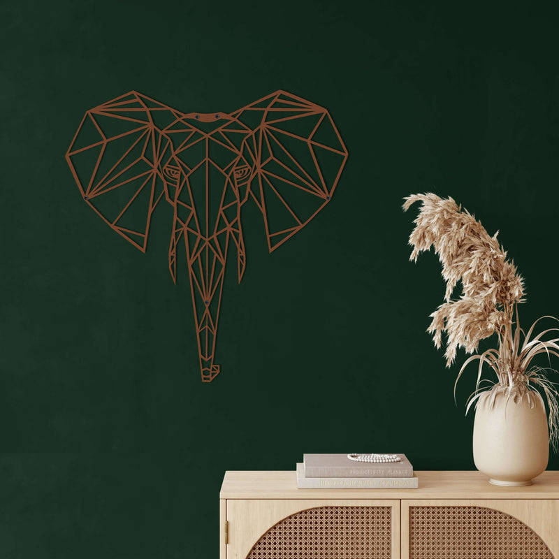 Geometric Elephant Head