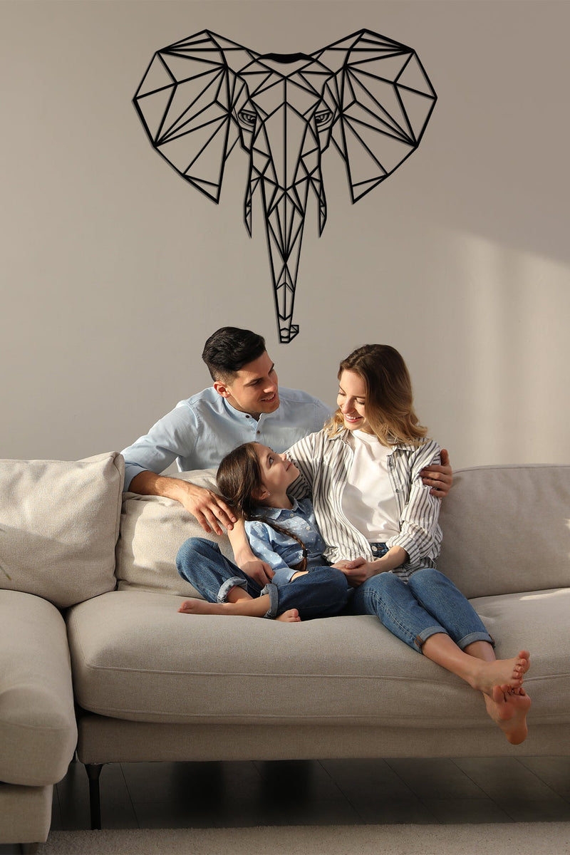Geometric Elephant Head