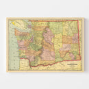 Vintage Map of Washington 1909