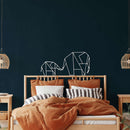 Geometric Elephant Family Metal Wall Art