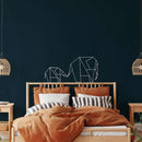 Geometric Elephant Family Metal Wall Art