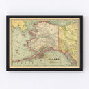 Vintage Map of Alaska 1909