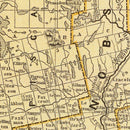 Vintage Map of Maine 1842