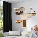 Wall-Mounted Cat Tower Cat Wall Shelves Furniture with Perch-Brown by LJGDeals