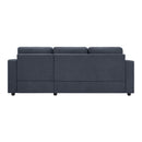 Modern L-Shaped Sectional Sofa With Curved Chaise, USB Ports, And Side Storage Pockets by HouseOfZazla