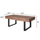 Rectangular Coffee Table With U-Shaped Legs Living Room - Multi by HouseOfZazla