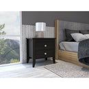 Breeze Four-Legged Modern Bedroom Nightstand with Two Drawers