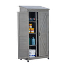 Outdoor Storage Shed With Vertical Tool Cabinet For Backyard by HouseOfZazla