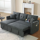 Sectional Sofa Bed L Shaped Sofa Couch Bed With USB Port, Reversible Chaise With Storage by Unique Piece Furniture