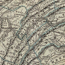Vintage Map of Pennsylvania 1842
