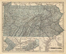 Vintage Map of Pennsylvania 1842