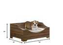 Gibson - Alder Wood Finish Comfy Pet Bed With Cushion - Brown by HouseOfZazla