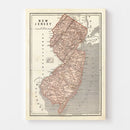 Vintage Map of New Jersey 1842