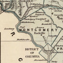 Vintage Map of Maryland & Delaware 1842