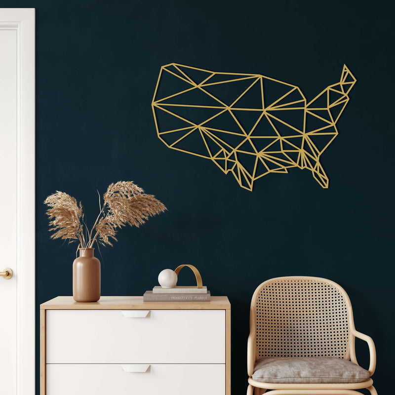 States of America Metal Wall Art