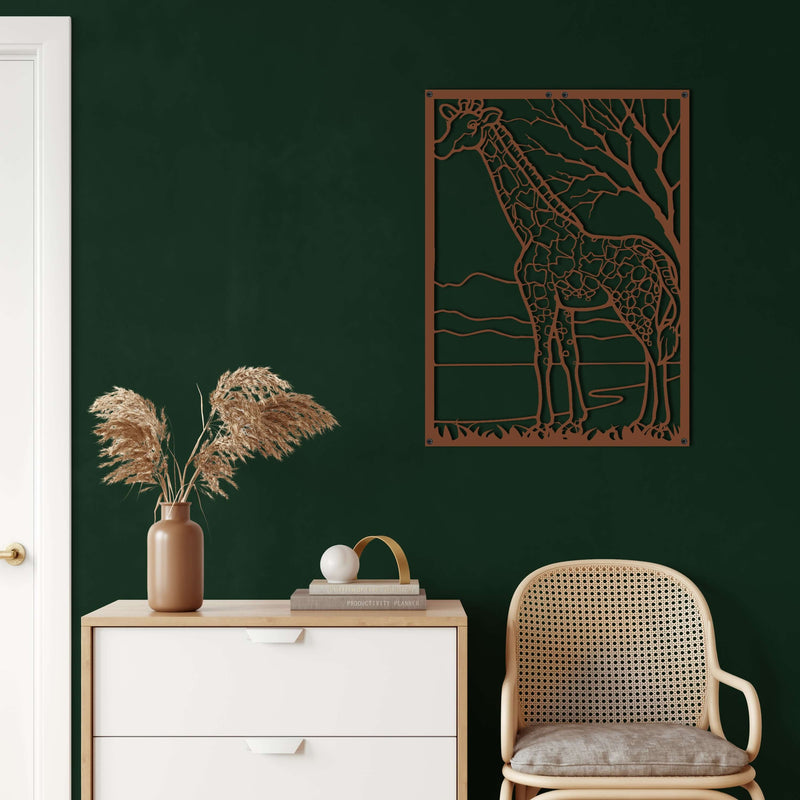 Giraffe Metal Wall Art
