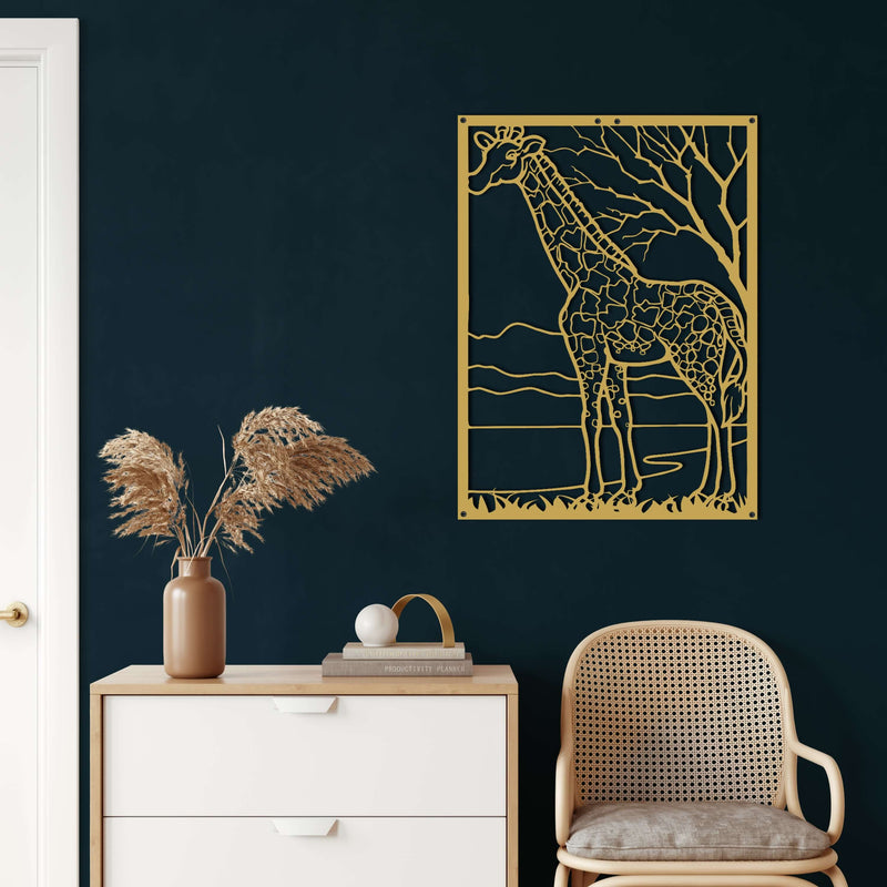 Giraffe Metal Wall Art