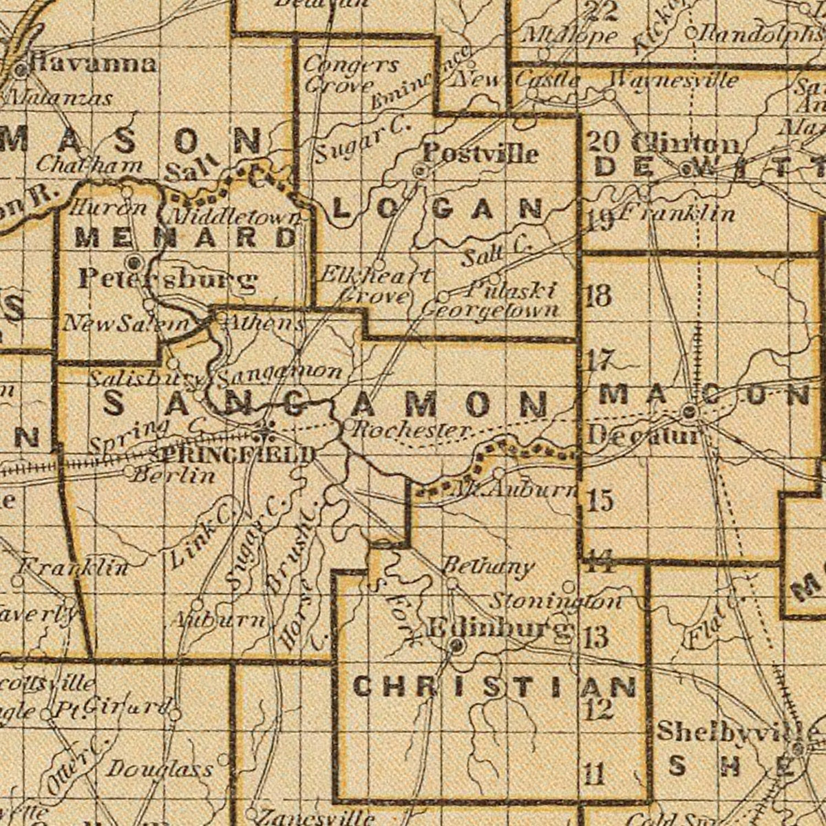Vintage Map of Illinois 1842, photo 2 of 5