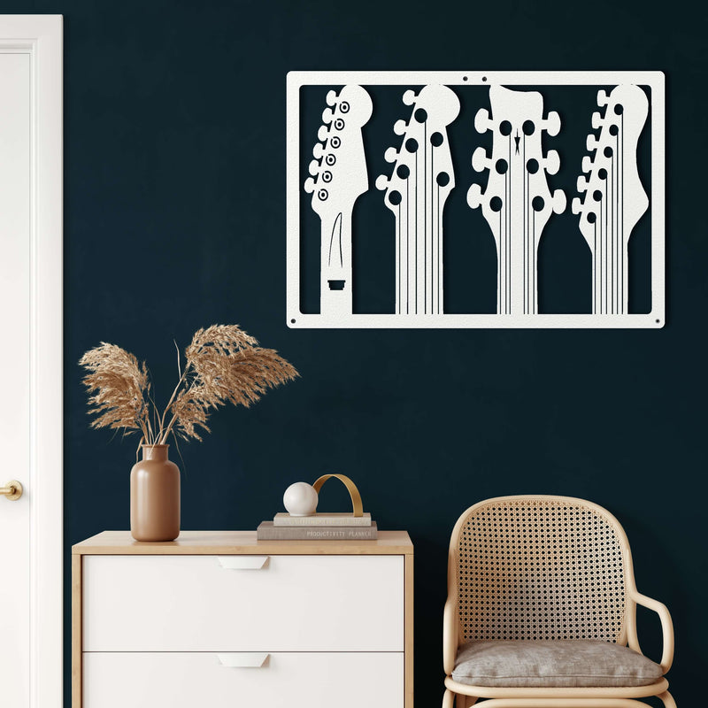 Guitars Metal Wall Art