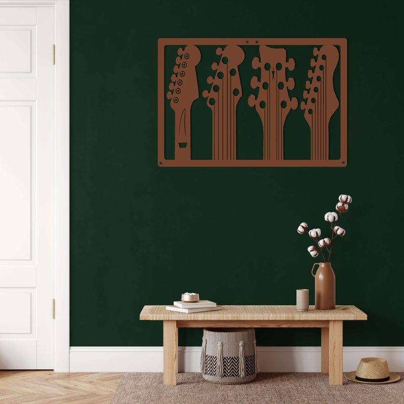 Guitars Metal Wall Art