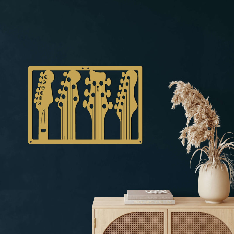 Guitars Metal Wall Art