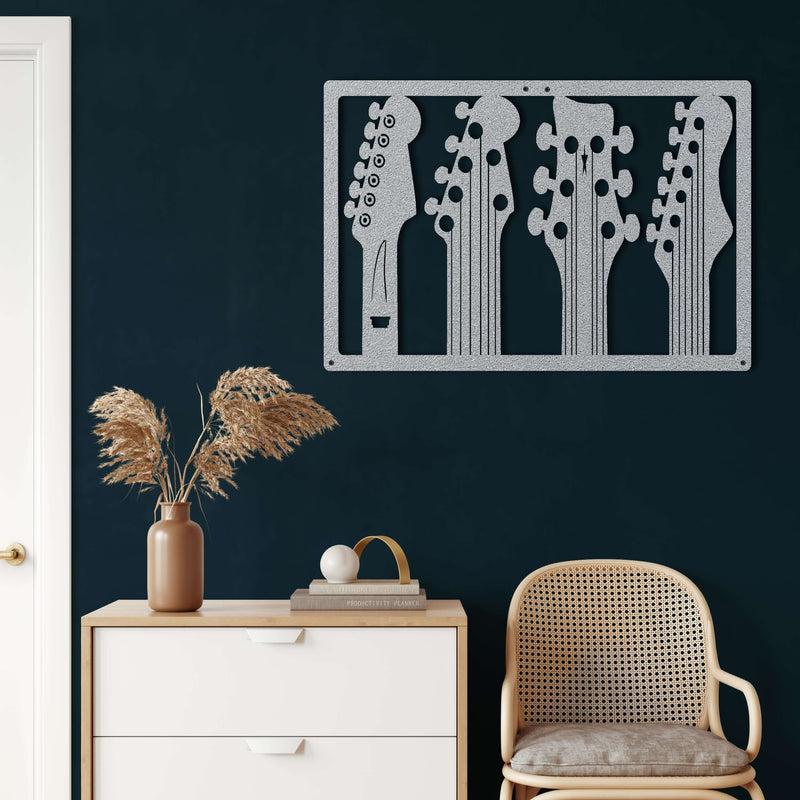 Guitars Metal Wall Art