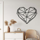 Geometric Heart Metal Wall Art