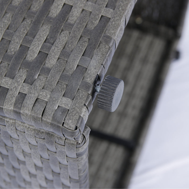 5 Pieces PE Rattan sectional Outdoor Furniture Cushioned U Sofa set with 2 Pillow Grey wicker + Black Cushion