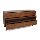 Sierra 6 Drawer Sideboard, Wood Credenza / Cabinets / Chests / Nightstands - Natural Wood / Brown by HouseOfZazla