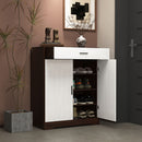 Freestanding Wooden Shoe Cabinet, 4 Tier Organizer With Drawer by HouseOfZazla