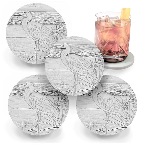 Egret Drink Coasters, photo 2 of 8