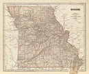 Vintage Map of Missouri 1842
