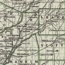 Vintage Map of Mississippi 1842