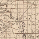 Vintage Map of Arkansas 1842