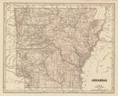 Vintage Map of Arkansas 1842